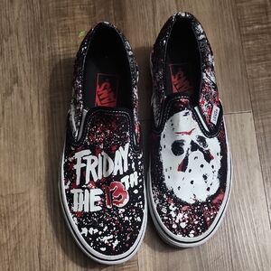 Vans Friday the 13th Jason Voorhees Horror Slip-On Sneakers Size 5.5